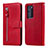 Leather Case Stands Flip Cover N01 Holder for Huawei P40 Pro Red