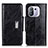 Leather Case Stands Flip Cover N04P Holder for Xiaomi Mi 11 Pro 5G Black