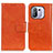 Leather Case Stands Flip Cover N05P Holder for Xiaomi Mi 11 Pro 5G Orange