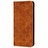 Leather Case Stands Flip Cover N06 Holder for Samsung Galaxy Note 20 5G Brown