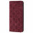 Leather Case Stands Flip Cover N06 Holder for Samsung Galaxy Note 20 5G Red Wine