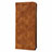 Leather Case Stands Flip Cover N06 Holder for Samsung Galaxy Note 20 Ultra 5G Brown