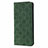 Leather Case Stands Flip Cover N06 Holder for Samsung Galaxy Note 20 Ultra 5G Midnight Green