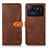 Leather Case Stands Flip Cover N07P Holder for Xiaomi Mi 11 Ultra 5G Brown