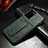 Leather Case Stands Flip Cover N08 Holder for Samsung Galaxy Note 20 5G Midnight Green
