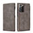 Leather Case Stands Flip Cover N09 Holder for Samsung Galaxy Note 20 5G Gray