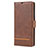 Leather Case Stands Flip Cover N11 Holder for Samsung Galaxy Note 20 5G Brown