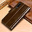 Leather Case Stands Flip Cover P01 Holder for Huawei P30 Brown