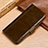 Leather Case Stands Flip Cover P01 Holder for Huawei P30 Lite New Edition Brown