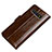 Leather Case Stands Flip Cover P01 Holder for Samsung Galaxy S10 Brown