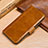 Leather Case Stands Flip Cover P01 Holder for Samsung Galaxy S9 Orange