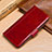 Leather Case Stands Flip Cover P01 Holder for Samsung Galaxy S9 Red
