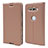 Leather Case Stands Flip Cover P01 Holder for Sony Xperia XZ2 Compact Rose Gold