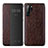 Leather Case Stands Flip Cover P02 Holder for Huawei P30 Pro New Edition Brown