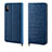 Leather Case Stands Flip Cover P03 Holder for Apple iPhone X Blue