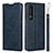 Leather Case Stands Flip Cover S02 Holder for Oppo Find X2 Pro Blue