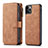 Leather Case Stands Flip Cover T01 Holder for Apple iPhone 11 Pro Max Brown