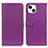 Leather Case Stands Flip Cover T01 Holder for Apple iPhone 13 Mini Purple