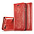 Leather Case Stands Flip Cover T01 Holder for Apple iPhone 6S Plus Red