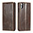 Leather Case Stands Flip Cover T01 Holder for Apple iPhone XR Brown