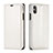 Leather Case Stands Flip Cover T01 Holder for Apple iPhone Xs White