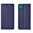 Leather Case Stands Flip Cover T01 Holder for Huawei Nova 6 SE Blue