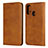 Leather Case Stands Flip Cover T01 Holder for Huawei Nova Lite 3 Plus Light Brown