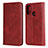 Leather Case Stands Flip Cover T01 Holder for Huawei P Smart (2020) Red