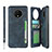 Leather Case Stands Flip Cover T01 Holder for OnePlus 7T Blue