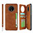 Leather Case Stands Flip Cover T01 Holder for OnePlus 7T Orange