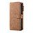 Leather Case Stands Flip Cover T01 Holder for Samsung Galaxy Note 10 Plus 5G Brown