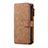 Leather Case Stands Flip Cover T01 Holder for Samsung Galaxy Note 10 Plus Brown