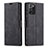 Leather Case Stands Flip Cover T01 Holder for Samsung Galaxy Note 20 Ultra 5G Black