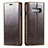 Leather Case Stands Flip Cover T01 Holder for Samsung Galaxy S10 5G Brown