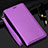 Leather Case Stands Flip Cover T01 Holder for Samsung Galaxy S20 Plus 5G Purple