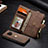 Leather Case Stands Flip Cover T01 Holder for Samsung Galaxy S9 Brown