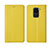 Leather Case Stands Flip Cover T01 Holder for Xiaomi Redmi 10X 4G Yellow