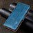 Leather Case Stands Flip Cover T01 Holder for Xiaomi Redmi Note 9 Pro Sky Blue