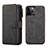 Leather Case Stands Flip Cover T02 Holder for Apple iPhone 12 Pro Max Black
