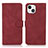 Leather Case Stands Flip Cover T02 Holder for Apple iPhone 13 Red