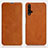 Leather Case Stands Flip Cover T02 Holder for Huawei Honor 20 Orange