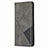 Leather Case Stands Flip Cover T02 Holder for Huawei P Smart (2020) Gray