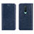 Leather Case Stands Flip Cover T02 Holder for OnePlus 8 Blue