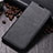 Leather Case Stands Flip Cover T02 Holder for Samsung Galaxy A90 5G Black