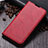 Leather Case Stands Flip Cover T02 Holder for Samsung Galaxy A90 5G Red