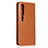 Leather Case Stands Flip Cover T02 Holder for Xiaomi Mi 10 Pro Orange