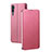Leather Case Stands Flip Cover T02 Holder for Xiaomi Mi Note 10 Pink