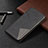 Leather Case Stands Flip Cover T02 Holder for Xiaomi Poco M2 Pro Black
