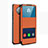 Leather Case Stands Flip Cover T02 Holder for Xiaomi Redmi K30 Pro 5G Orange