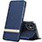Leather Case Stands Flip Cover T03 Holder for Apple iPhone 11 Blue